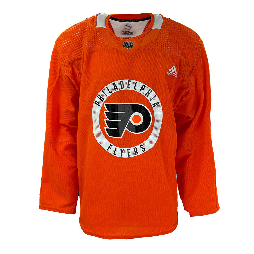 LNH - Nouveau maillot d'entraînement Prime Green Adidas des Flyers de Philadelphie (orange)